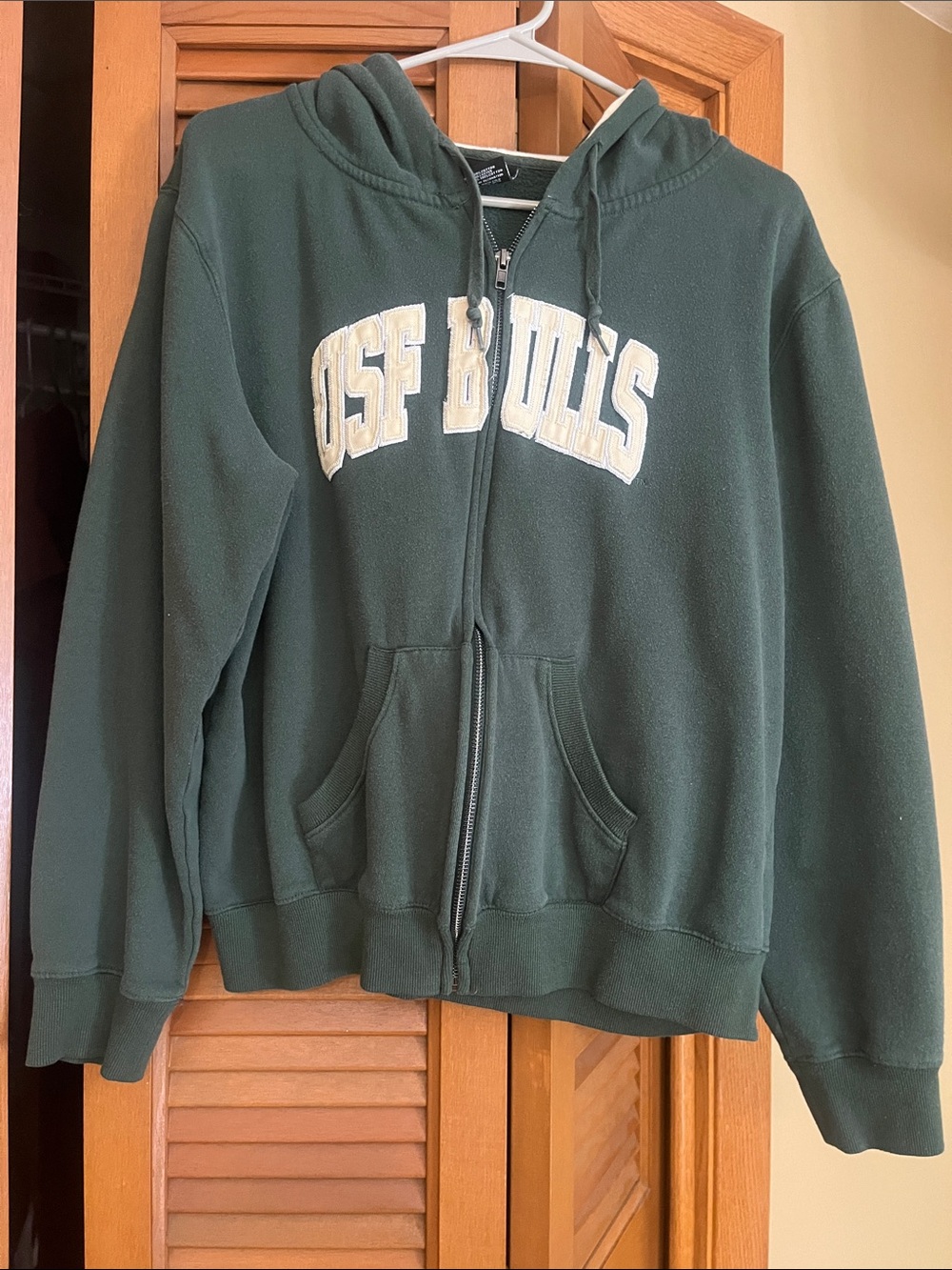 Colosseum Dark Green USF BULLS Zip-Up Hoodie